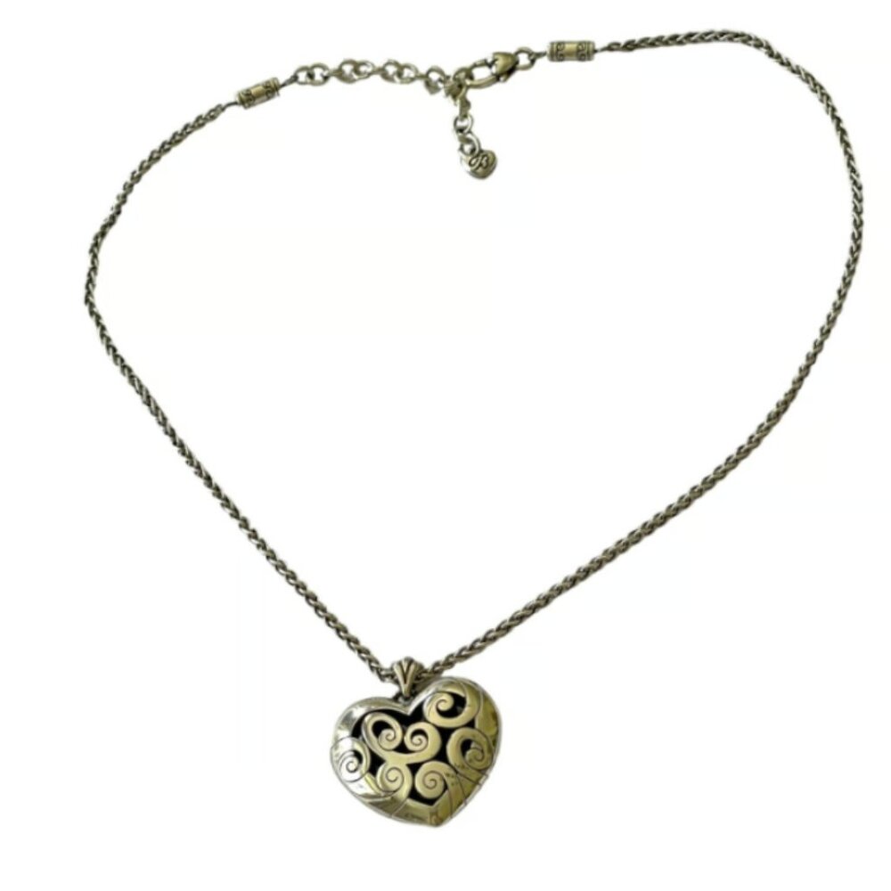 Brighton necklace: silver heart pendant necklace